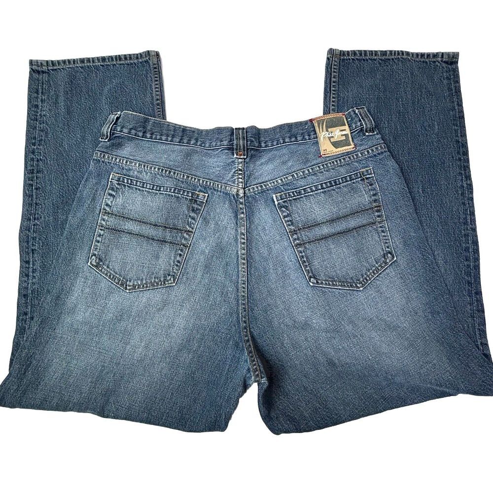 VTG Phat Farm Jeans Mens 40x33 Blue Denim Baggy Wide Skater Hip Hop Y2K 90s EUC